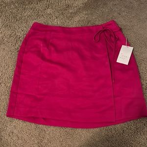 Hot Pink Wrap Skirt